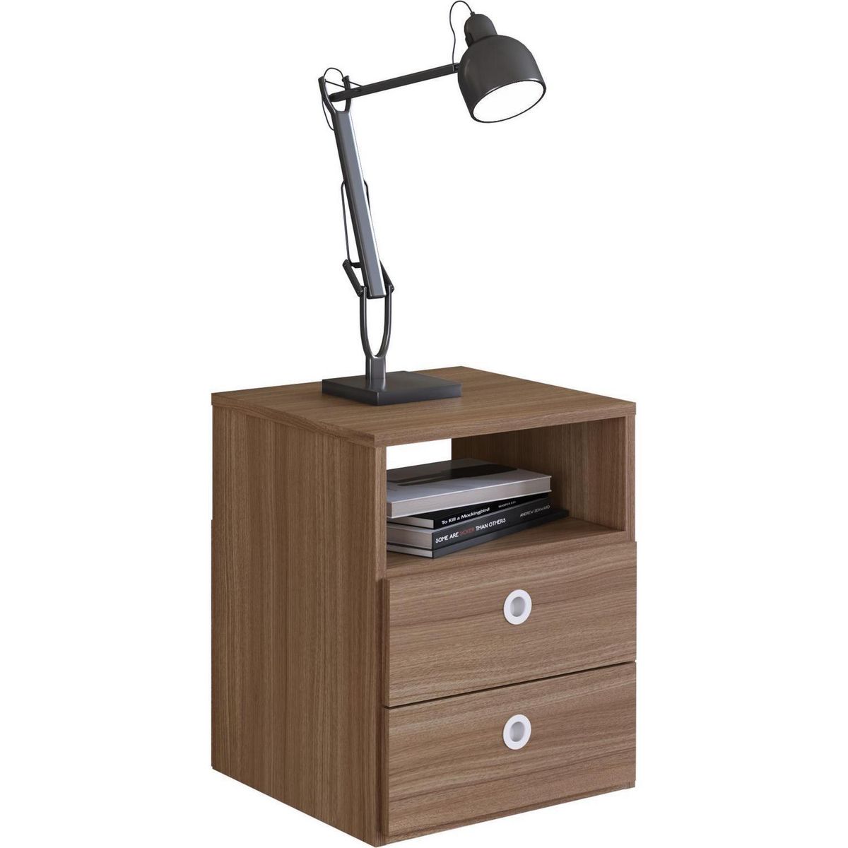 KIDSCOOL - Velador 2 Cajón 38,5x46,5x38 cm Café