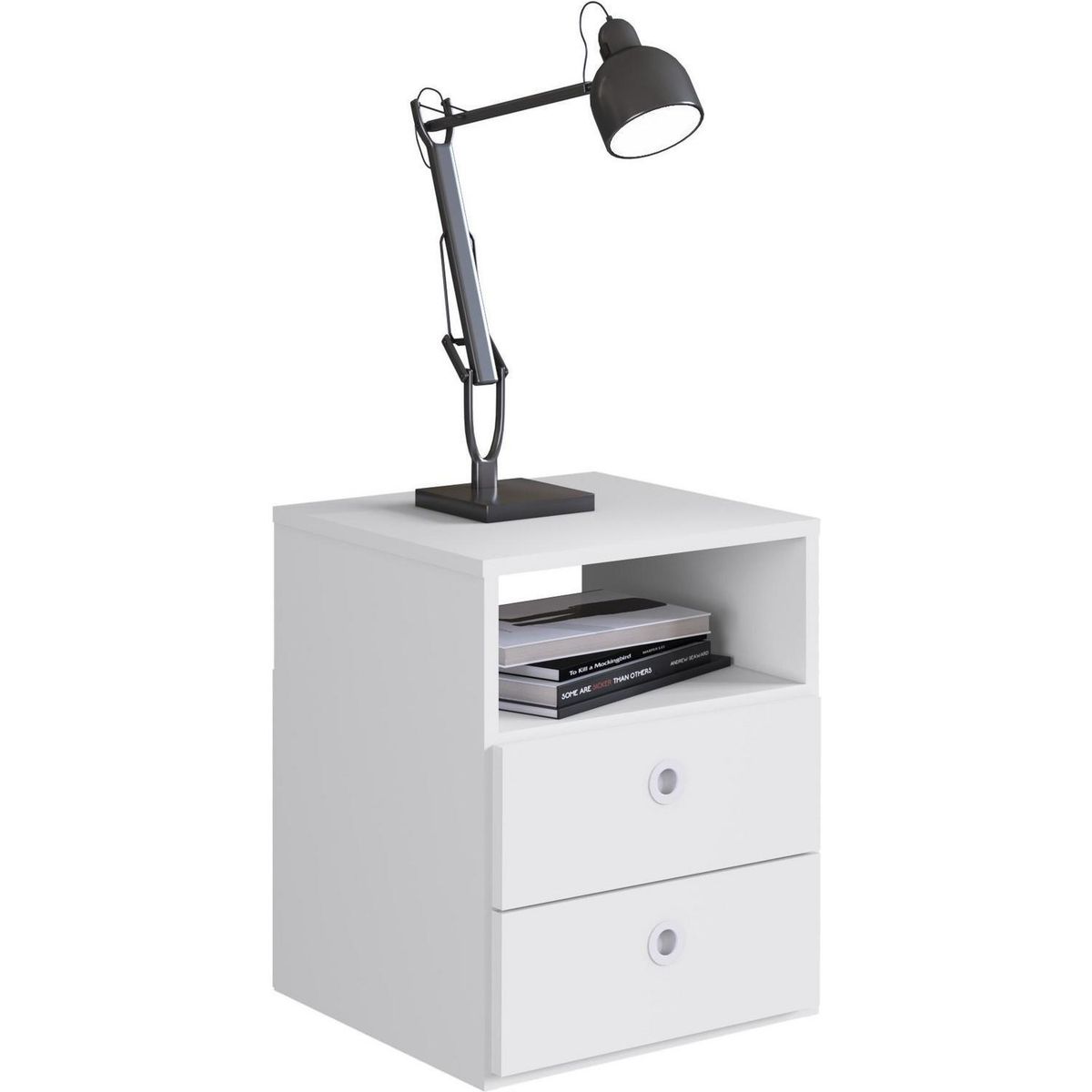 KIDSCOOL - Velador 2 Cajón(es) Tokyo 38.5x46.5x38 cm Blanco