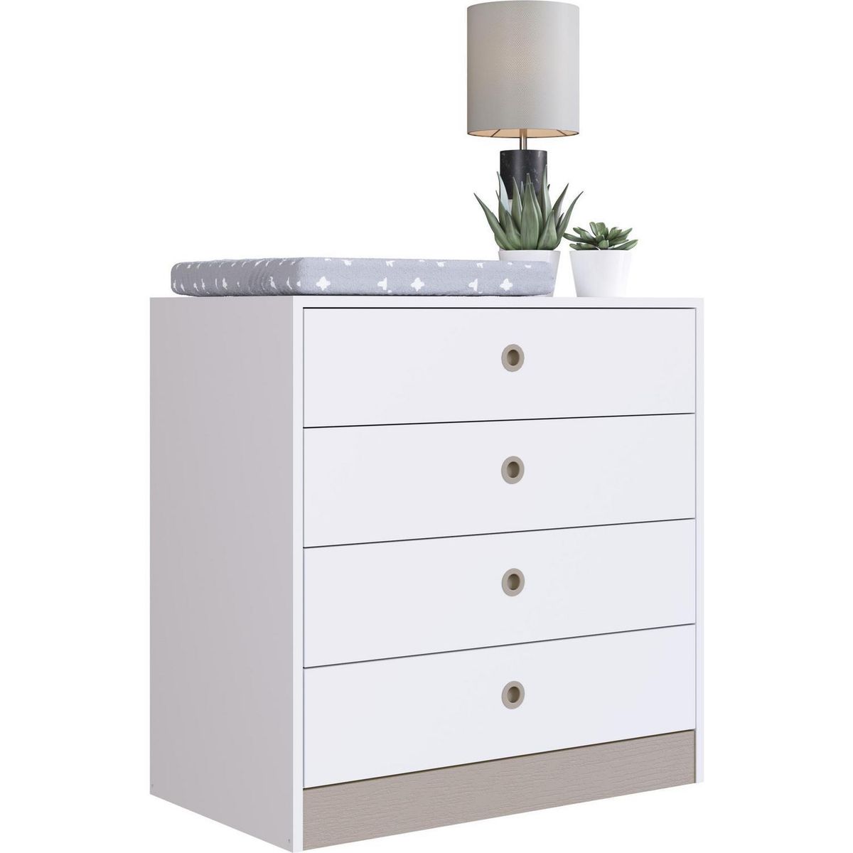 KIDSCOOL - Cómoda Infantil 4 Cajón(es) Amore 73x74.5x42 cm Blanco