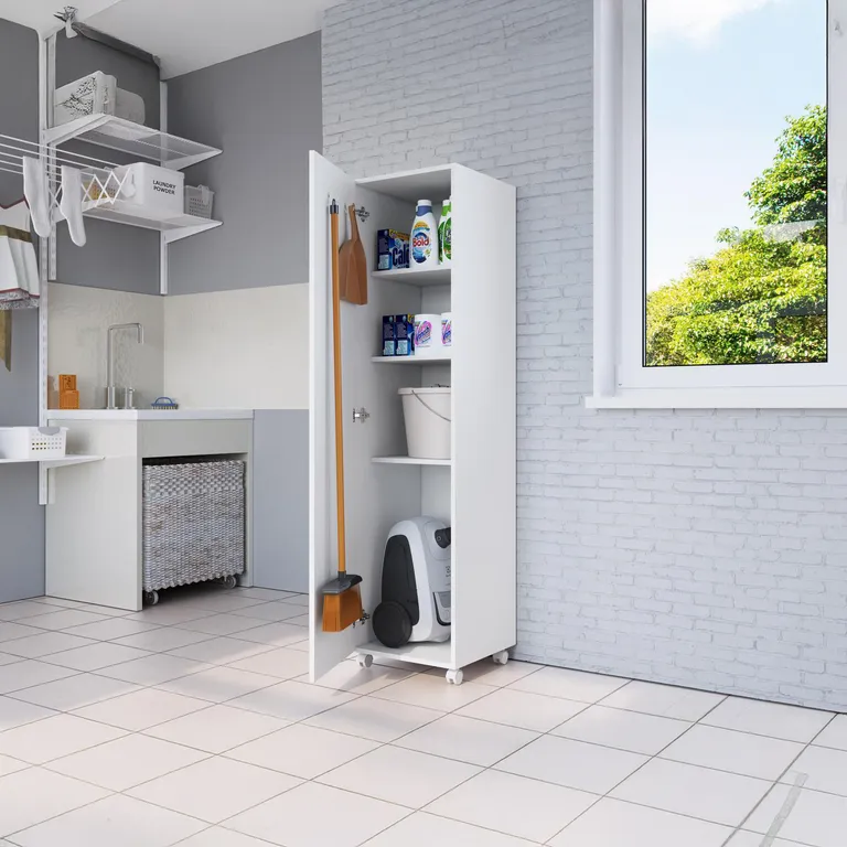 Armario Multiuso Montreal MDF 4 Nivel(es) 40x161.5x40.3 cm Blanco