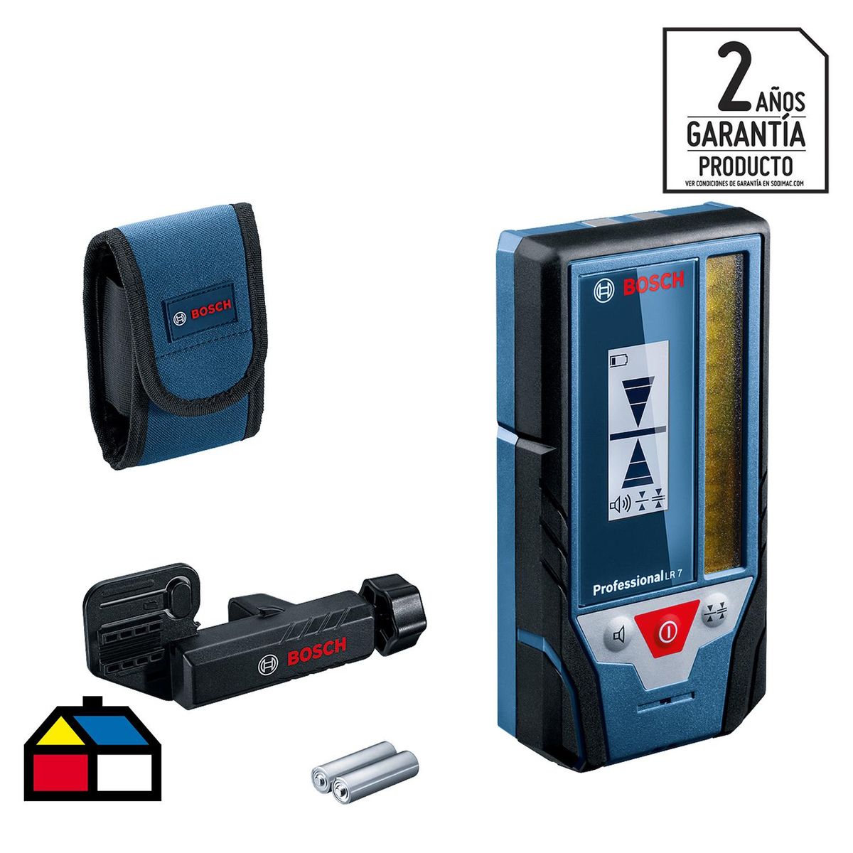 BOSCH - Receptor para nivel láser Bosch LR 7 soporte y bolsa protectora