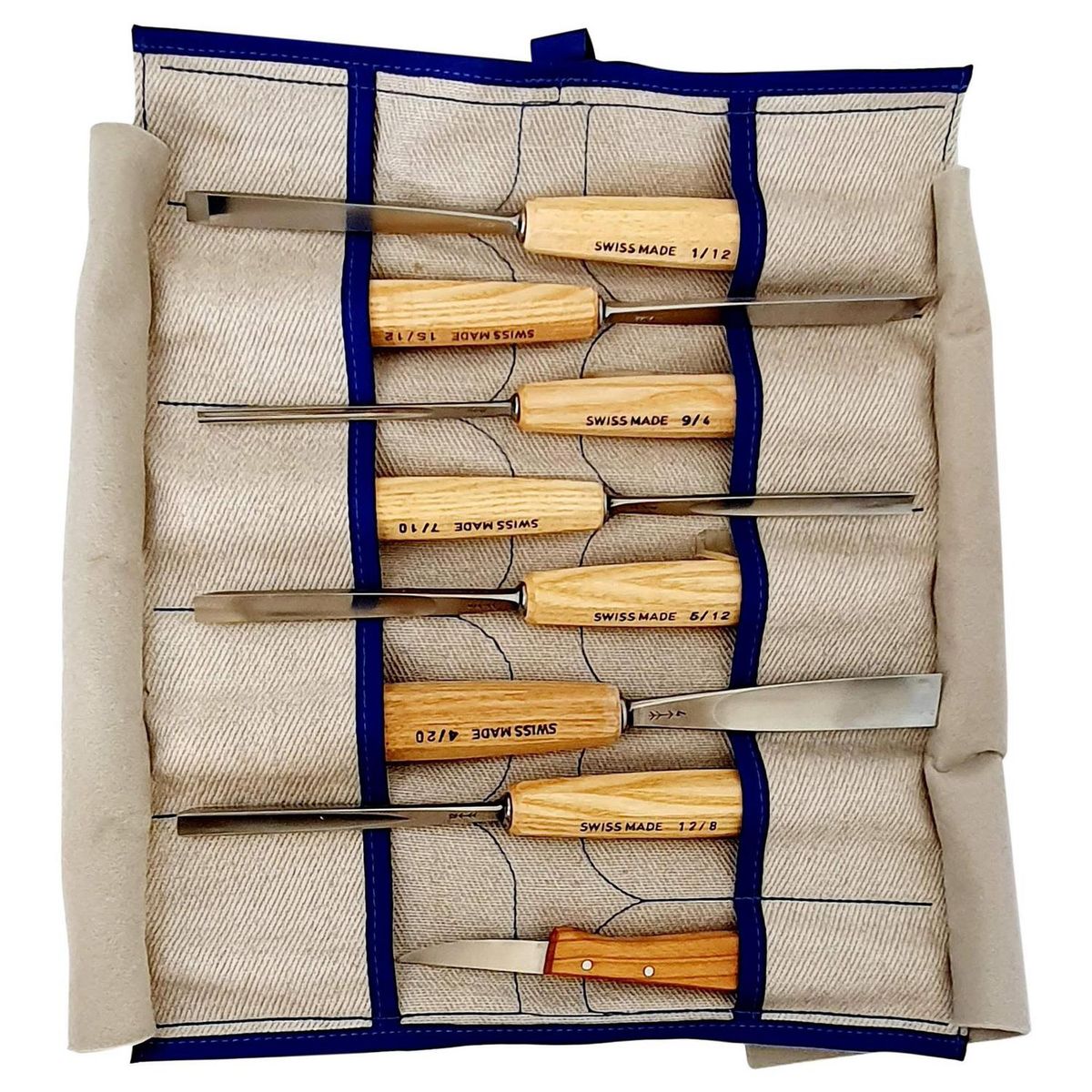 PFEIL - Set gubias para tallado + cuchillo + estuche