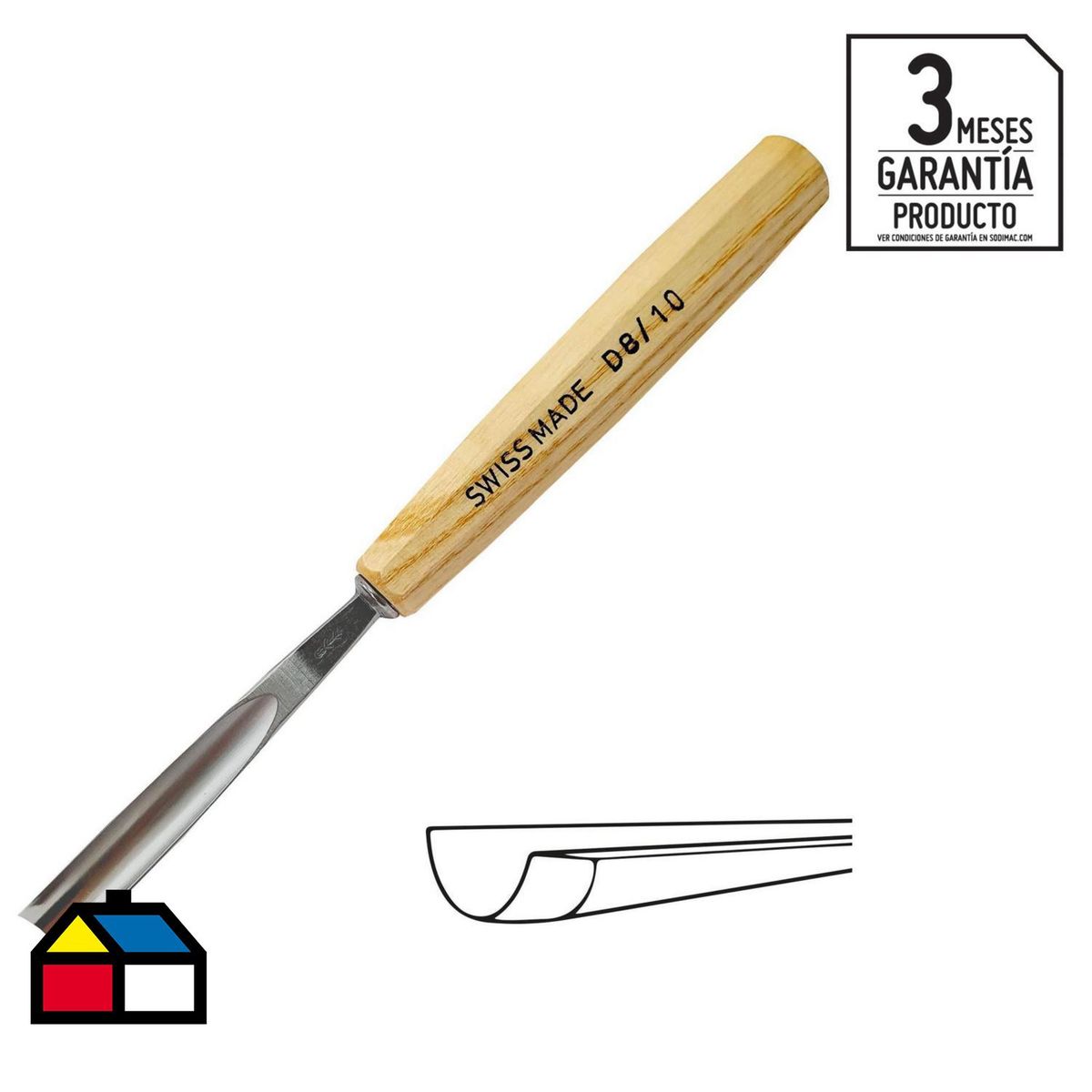 PFEIL - Gubia semi curva xilografía 8/10 mm