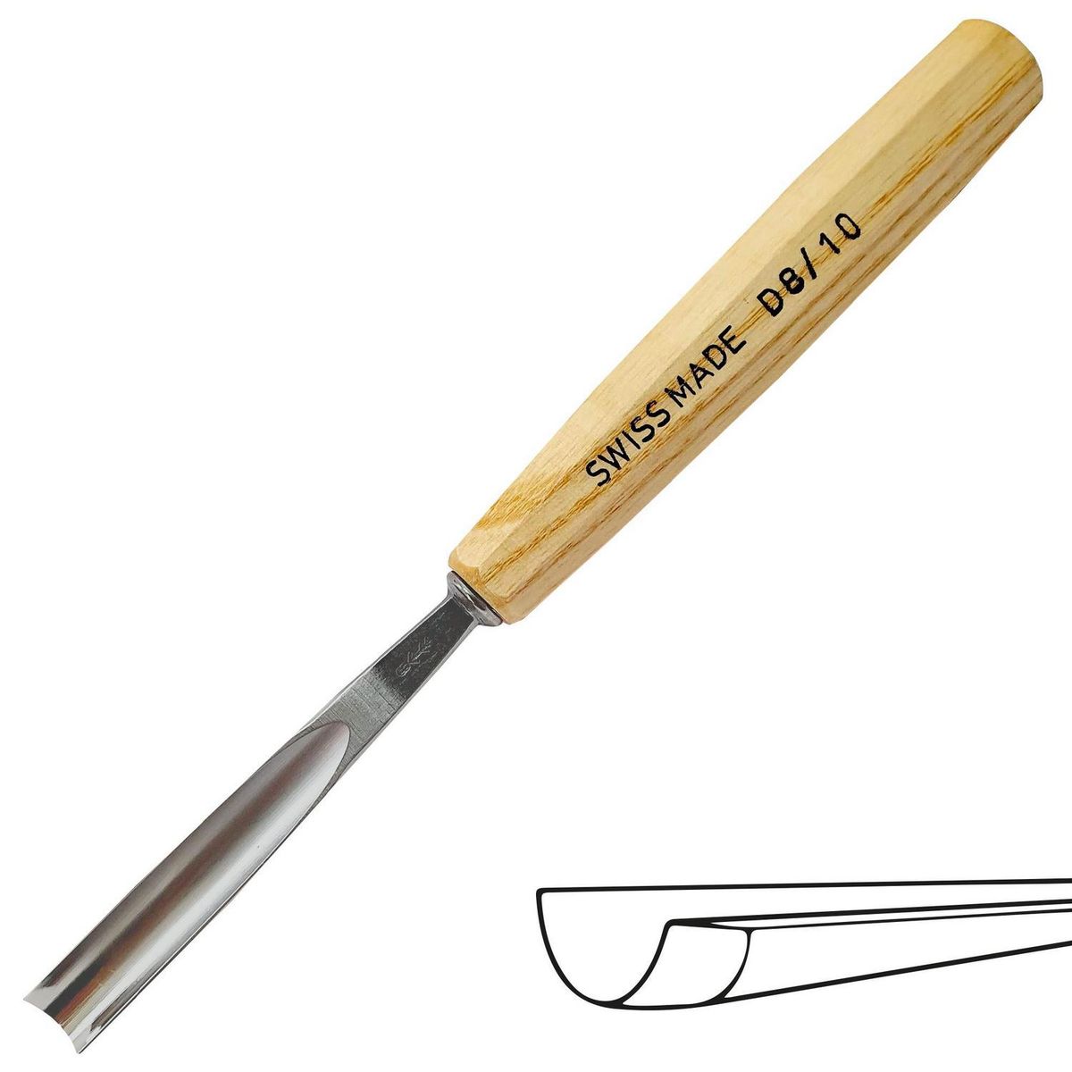 PFEIL - Gubia semi curva xilografía 8/10 mm