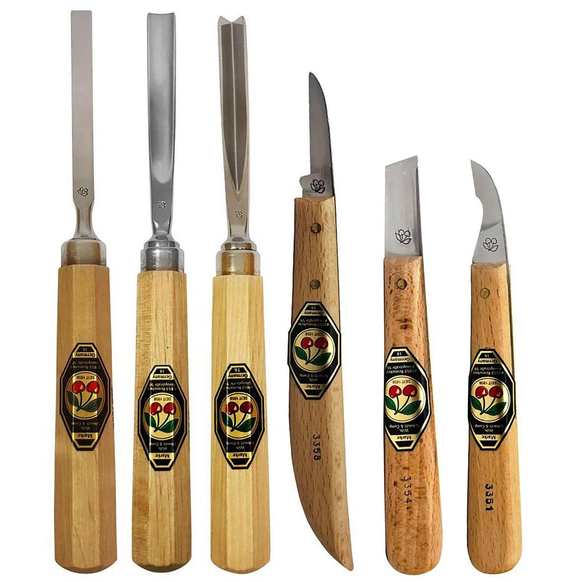 TWO CHERRIES - Set gubias xilografía