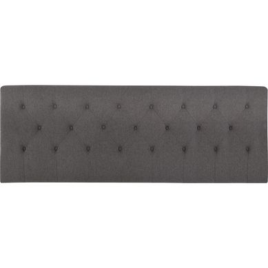 Respaldo king 190x128x10 cm gris/grafito