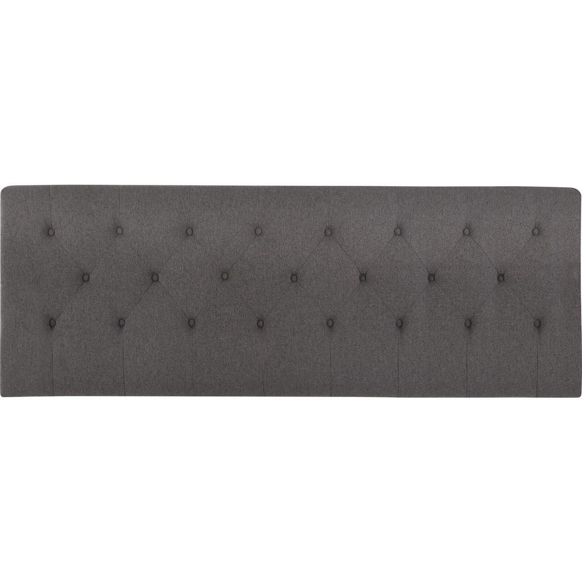 CIC - Respaldo king 190x128x10 cm gris/grafito