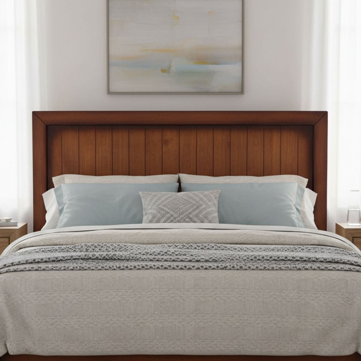 CIC - Respaldo superking 225x144x5 cm chocolate rústico