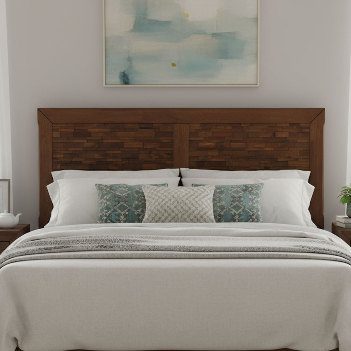 CIC - Respaldo 2 plazas 165x144x5 cm chocolate rústico