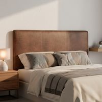 Respaldo king 160x70x6 cm marrón envejecido