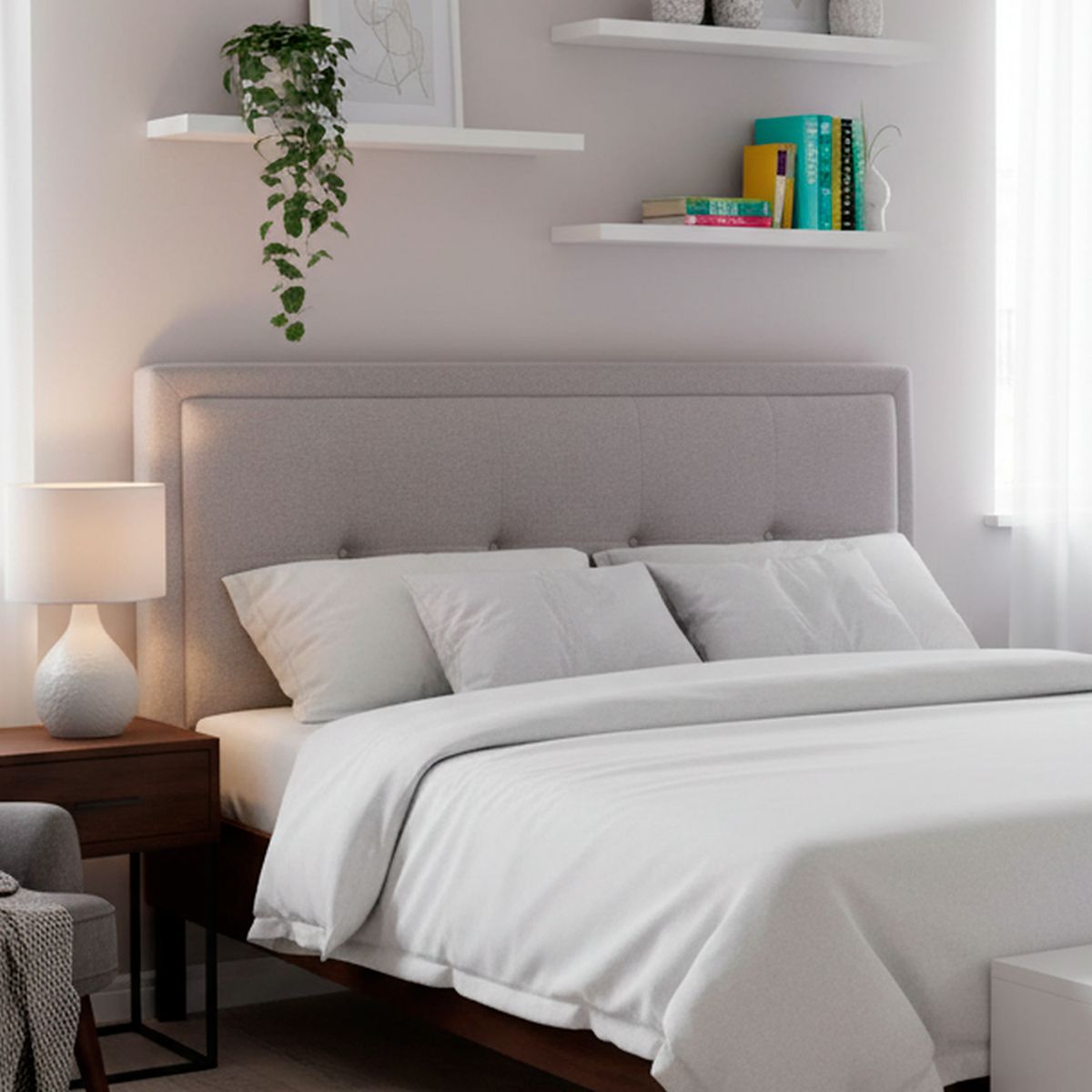 CIC - Respaldo 2 plazas 160x128x10 cm gris/grafito