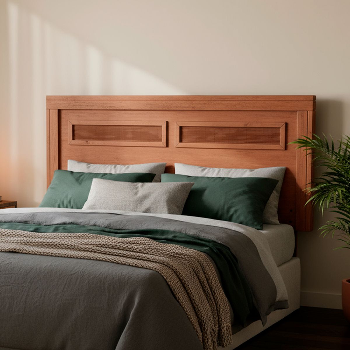 CIC - Respaldo 2 plazas 165x75x4 cm marrón envejecido