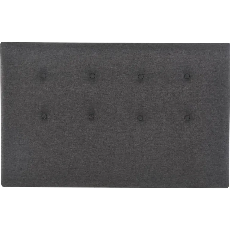 Respaldo 1,5 plazas 114x70x6 cm gris/grafito