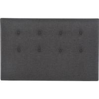 Respaldo 1,5 plazas 114x70x6 cm gris/grafito