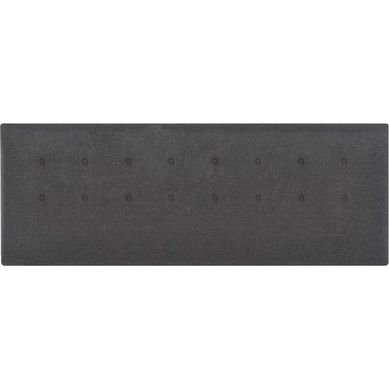 Respaldo king 190x70x6 cm gris/grafito