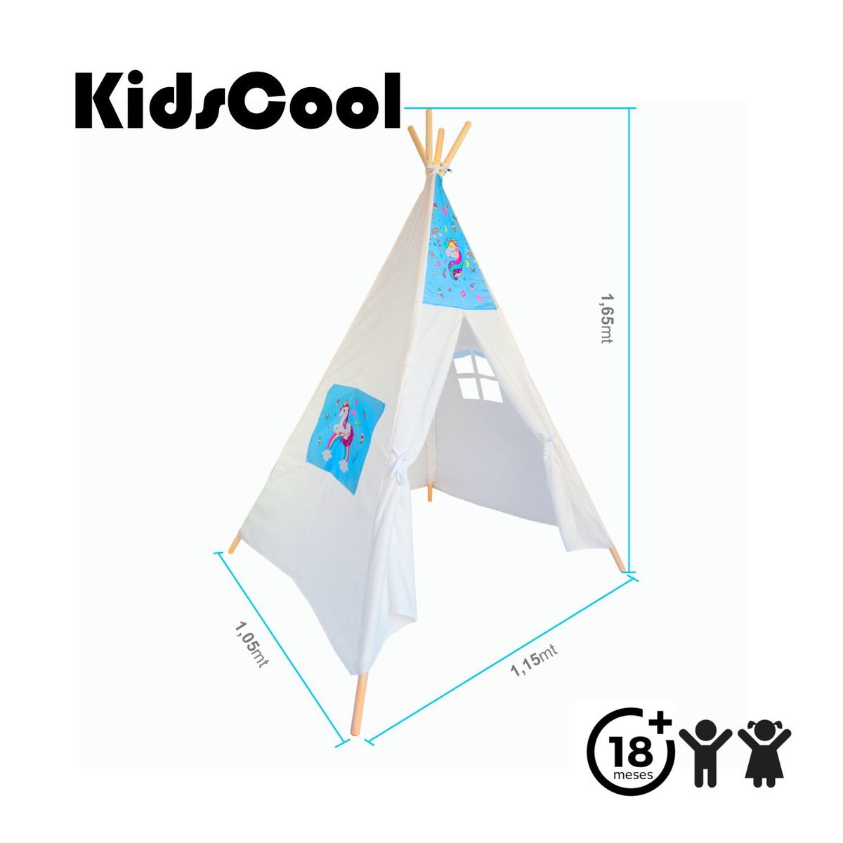 KIDSCOOL - Carpa 72x72x72 cm Blanco