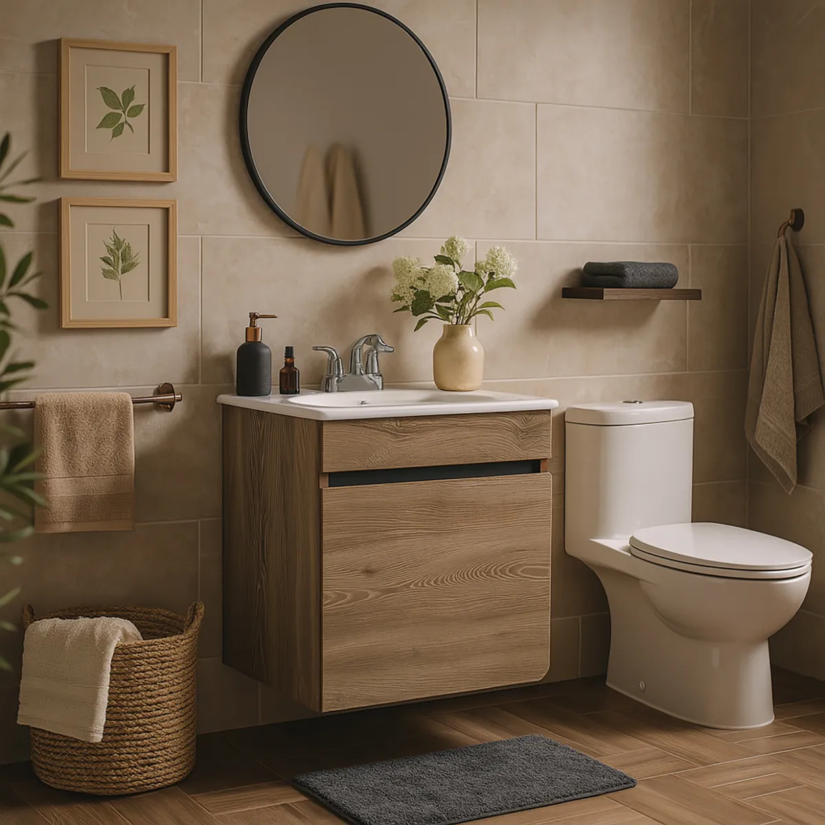 CORONA - Mueble Vanitorio Aluvia 45 cm Miel