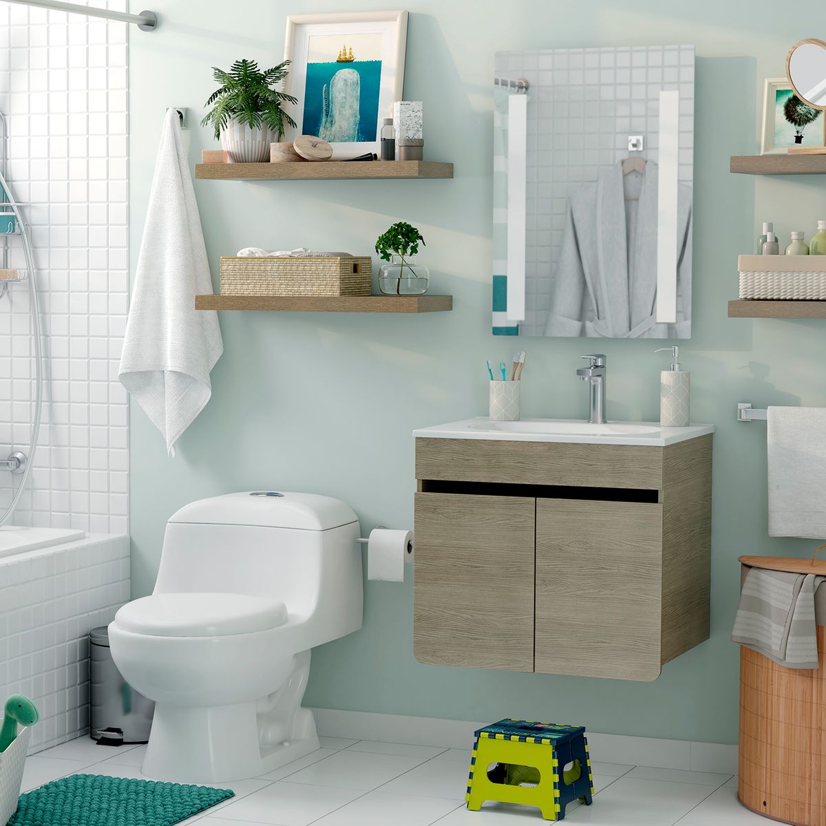 CORONA - Mueble Vanitorio Aluvia 60 cm Miel