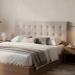 CIC - Respaldo king 190x70x6 cm gris grafito