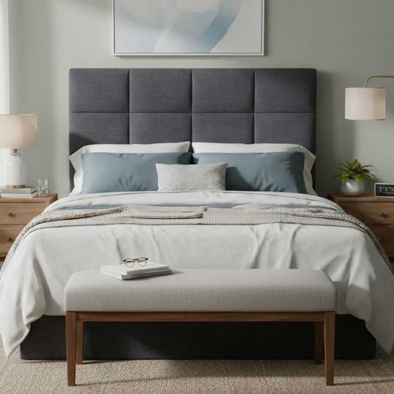 CIC - Respaldo super king 215x140x6 cm gris grafito