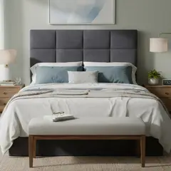 CIC - Respaldo super king 215x140x6 cm gris grafito