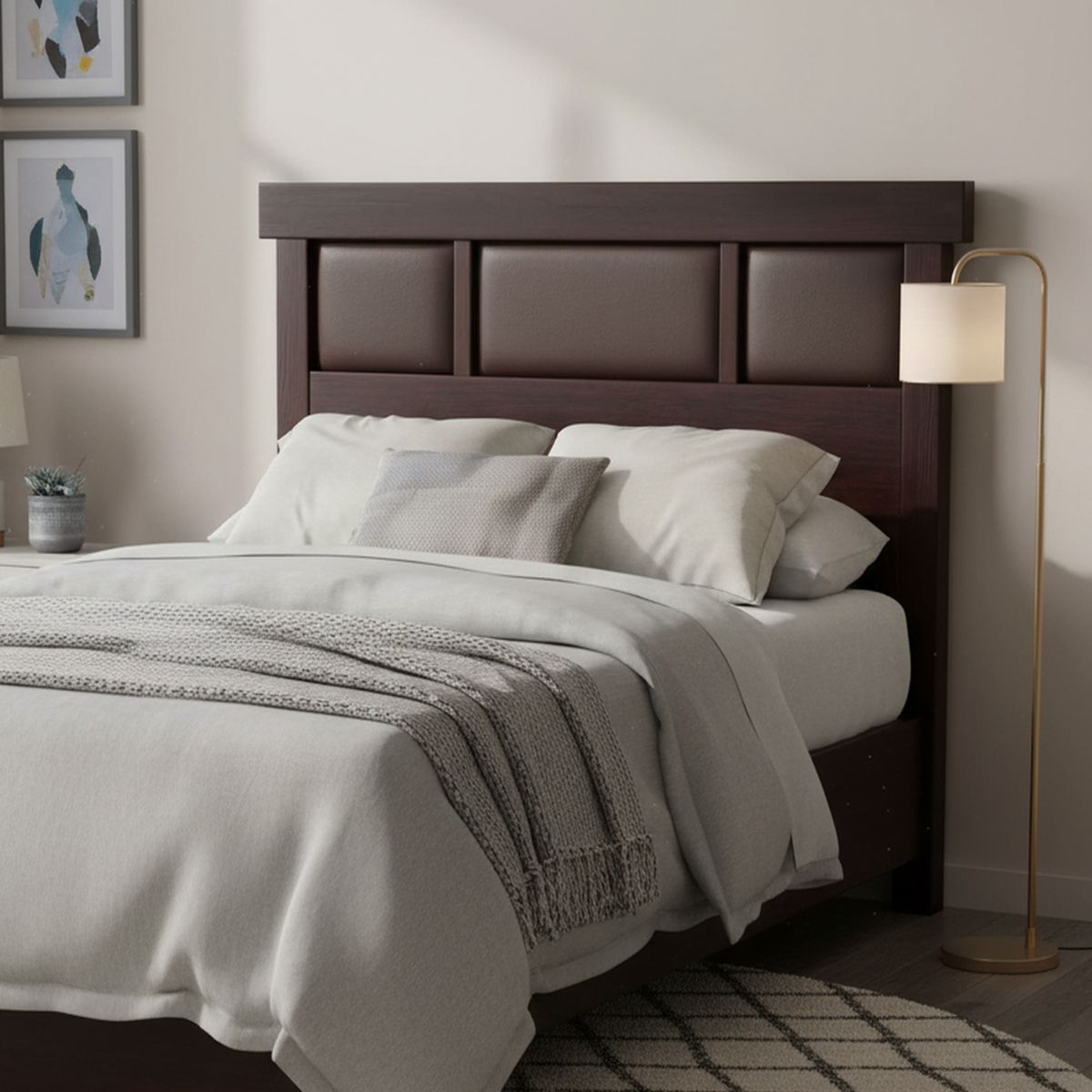 CIC - Respaldo 1,5 plazas 114x60x3 cm chocolate