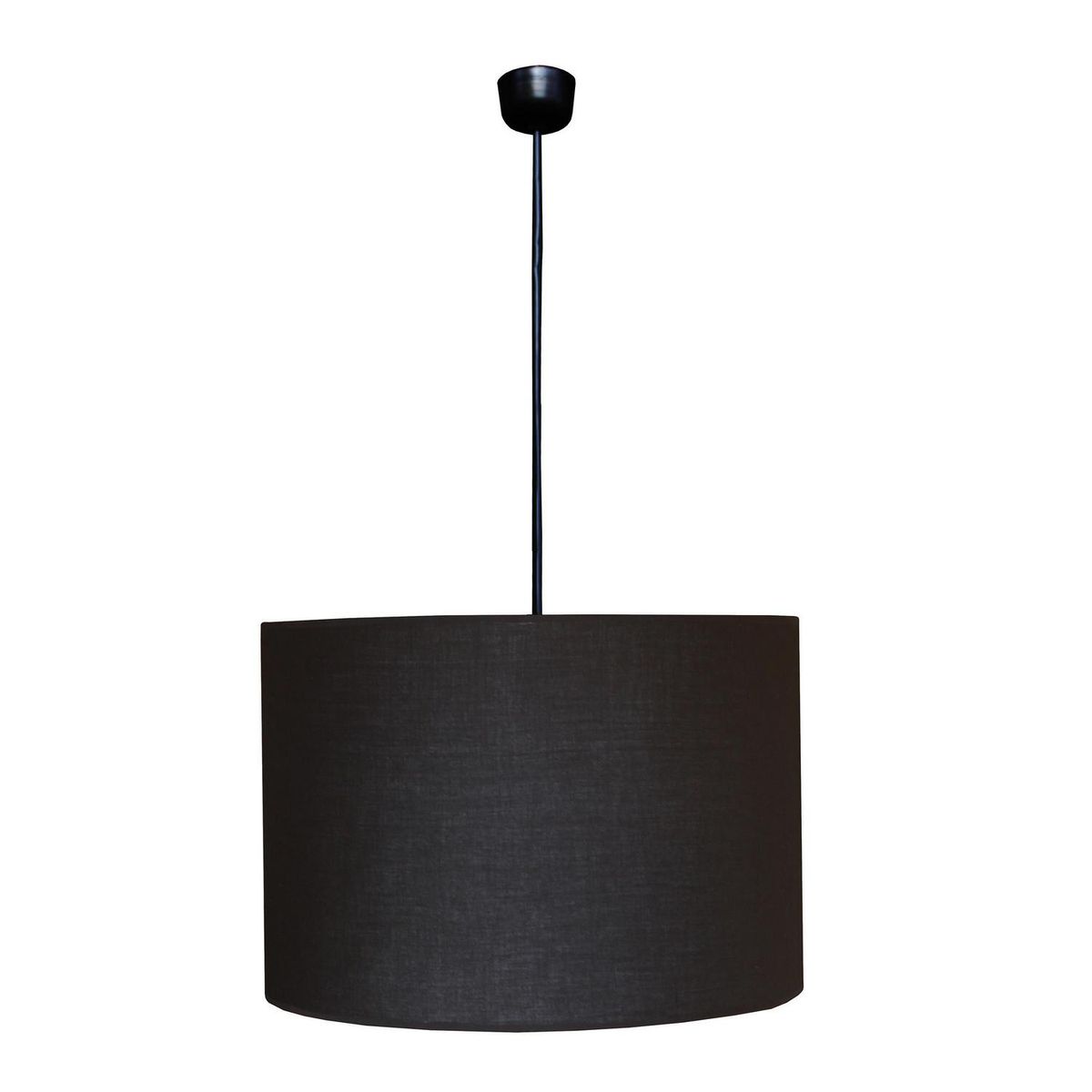 CAROLD STEVENS - Lámpara Colgante Tambor 1 Luz Metal Negro