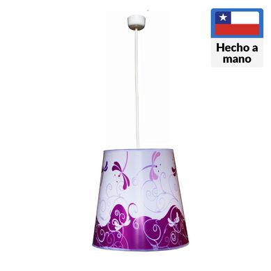Lmpara colgante metal Liblulas Rosadas 1 luz E27