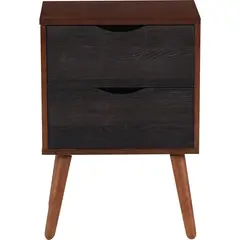 CIC - Velador 2 Cajón(es) NIGER 45x65x40 cm Gris