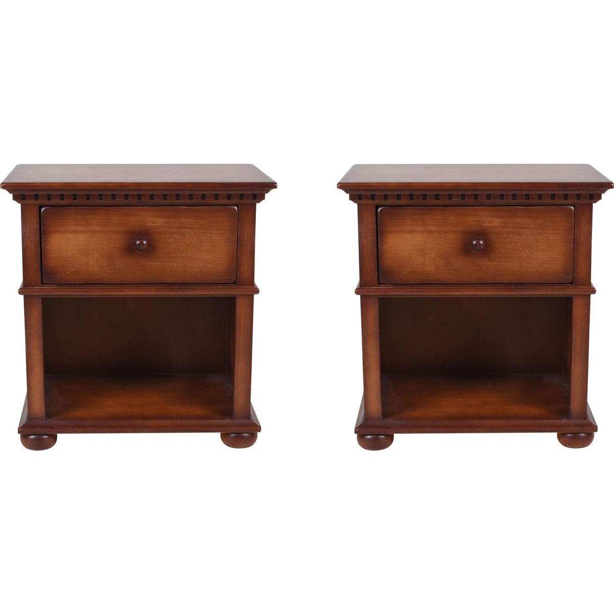 CIC - Velador 1 Cajón(es) MONTERREY 65x69x40 cm Chocolate rústico