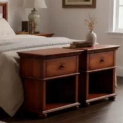 CIC - Velador 1 Cajón(es) MONTERREY 65x69x40 cm Chocolate rústico