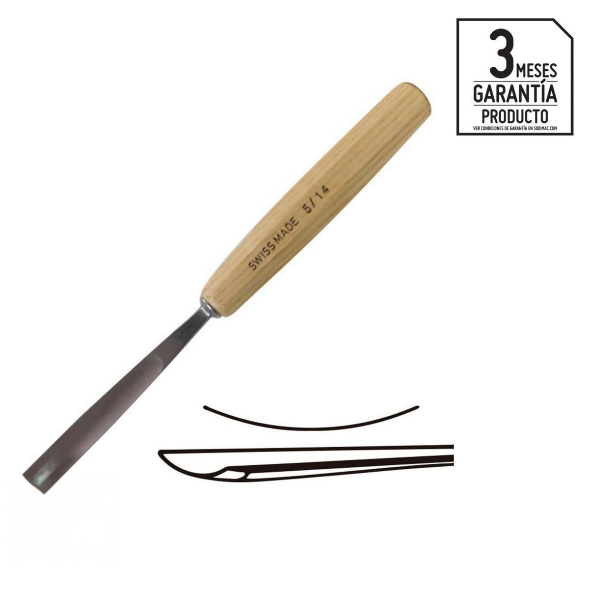 PFEIL - Gubia semi plana 5/14 mm