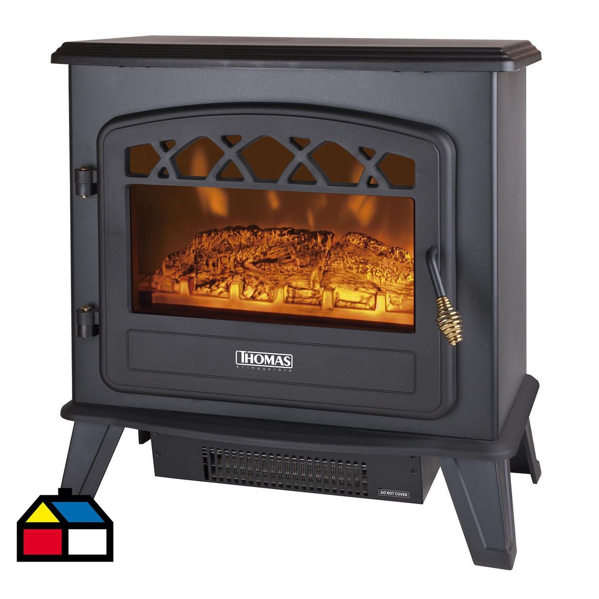 THOMAS - Chimenea Eléctrica 1850 W Radiación TH-FP75 Negro