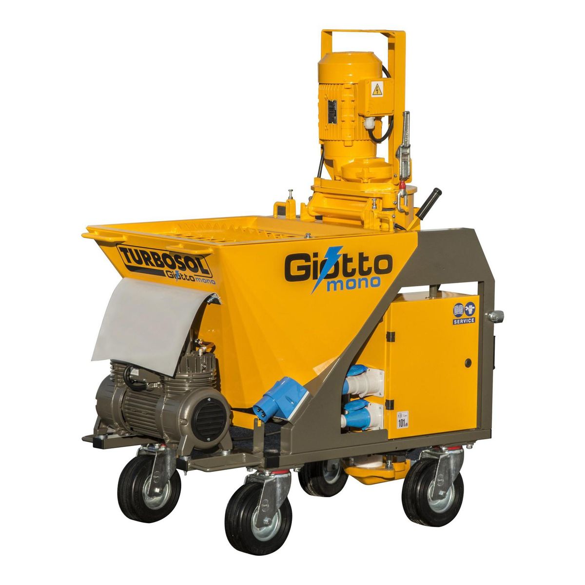 TURBOSOL - Bomba proyectora para yeso motor monofásico 4 HP