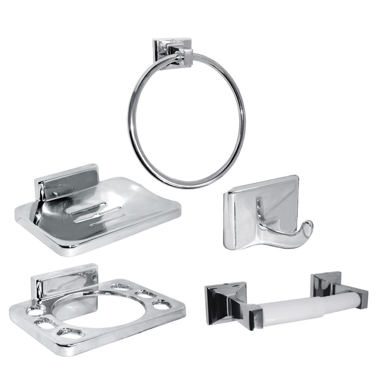 Kit accesorios baño 5 piezas Mossini, marca STRETTO - Foto Principal
