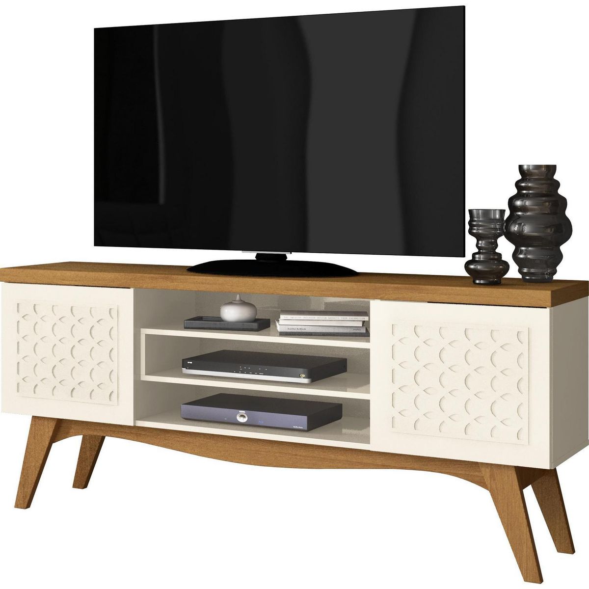 EXIT - Rack TV 70" 160x70,5x38 cm coral/blanco