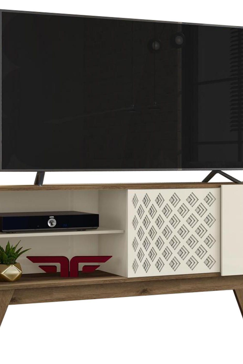 EXIT - Rack TV 65" 150x67,5x37,5 cm canela/blanco