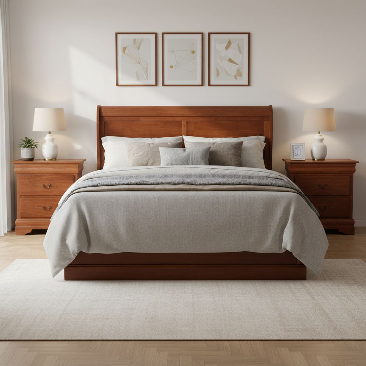 CIC - Respaldo + 2 velador 2 plazas