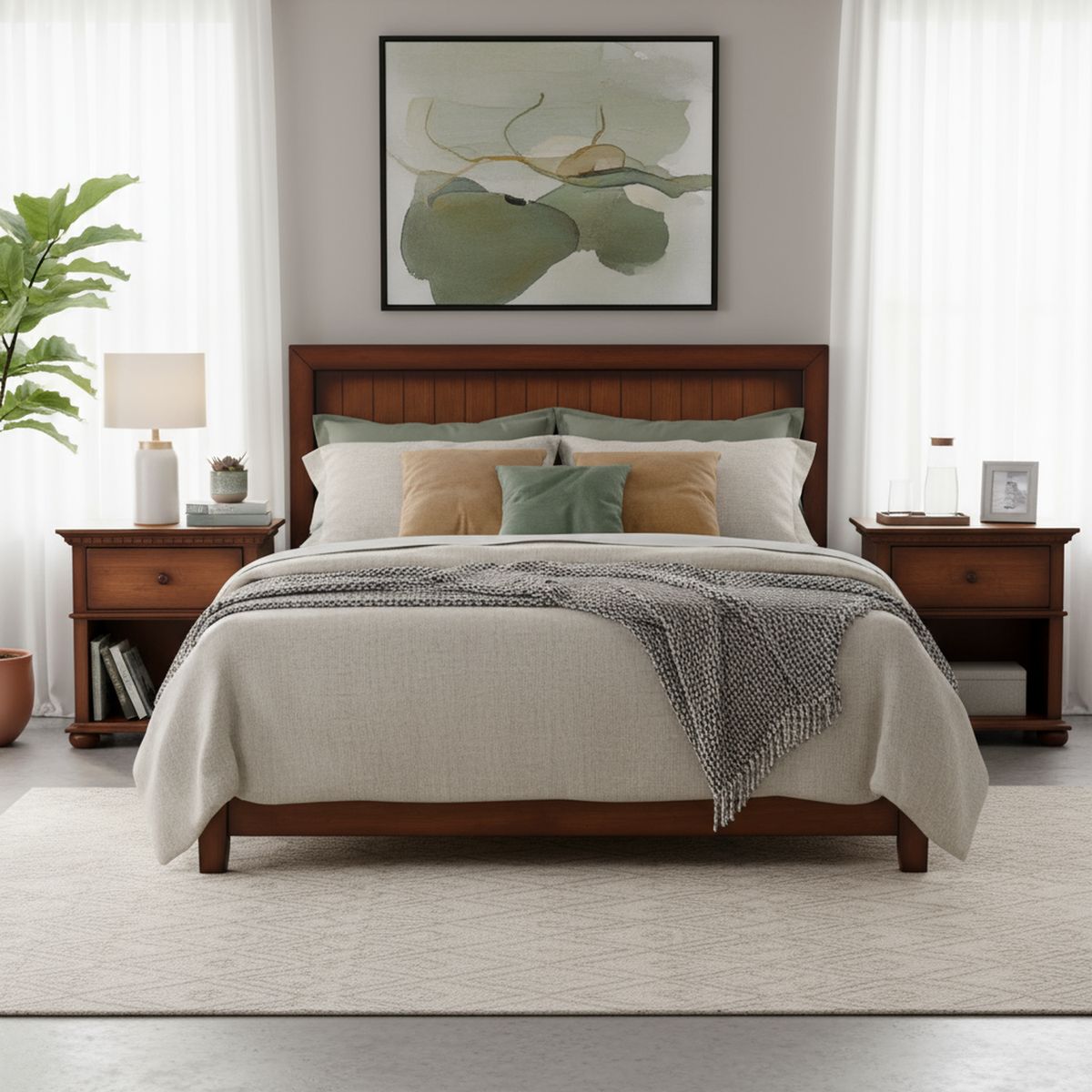 CIC - Respaldo + 2 velador 2 plazas