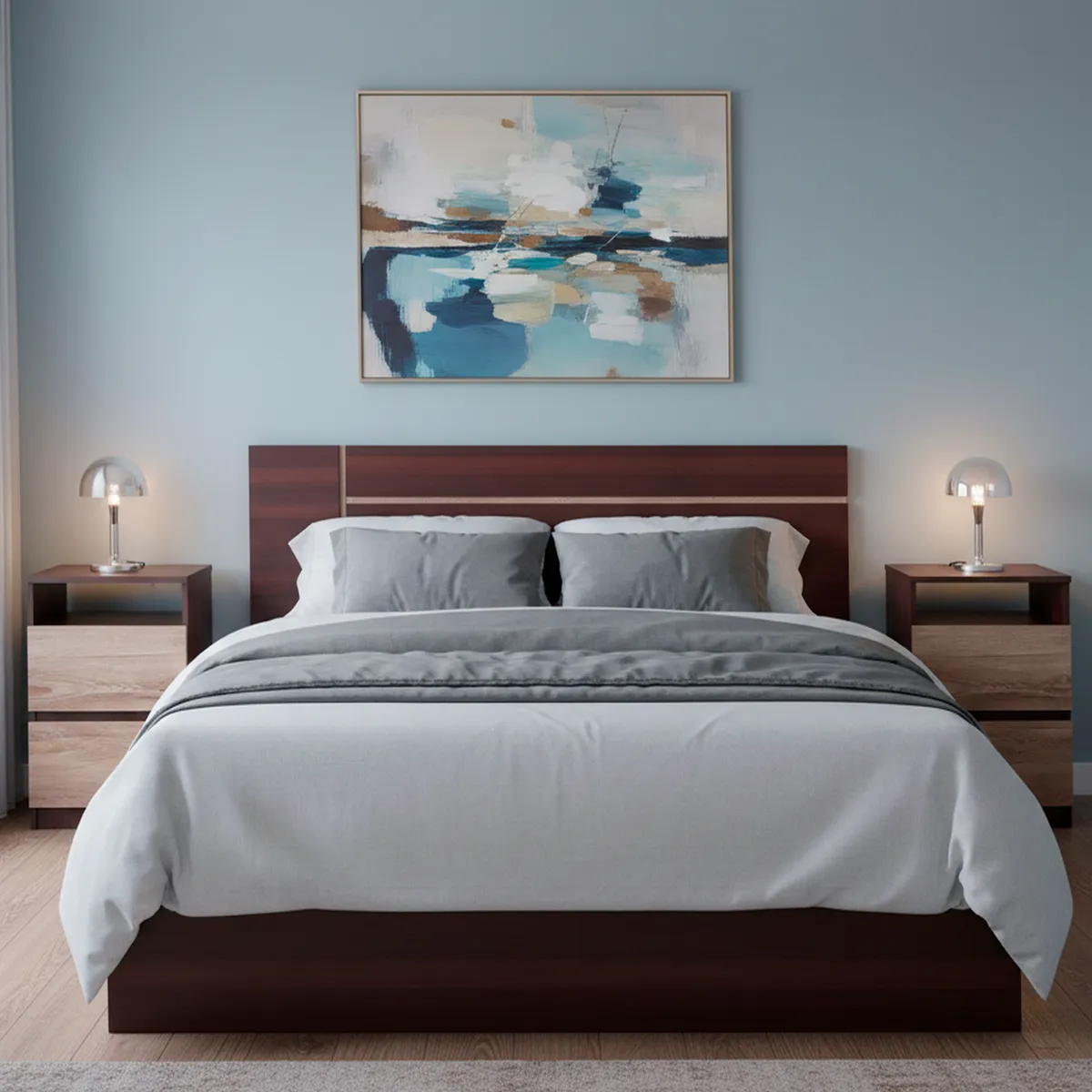 CIC - Respaldo + 2 velador 2 plazas