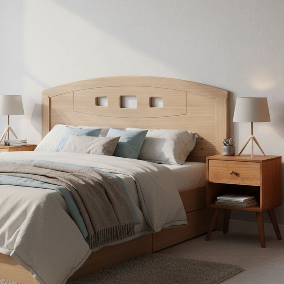 CIC - Respaldo + 2 velador 2 plazas