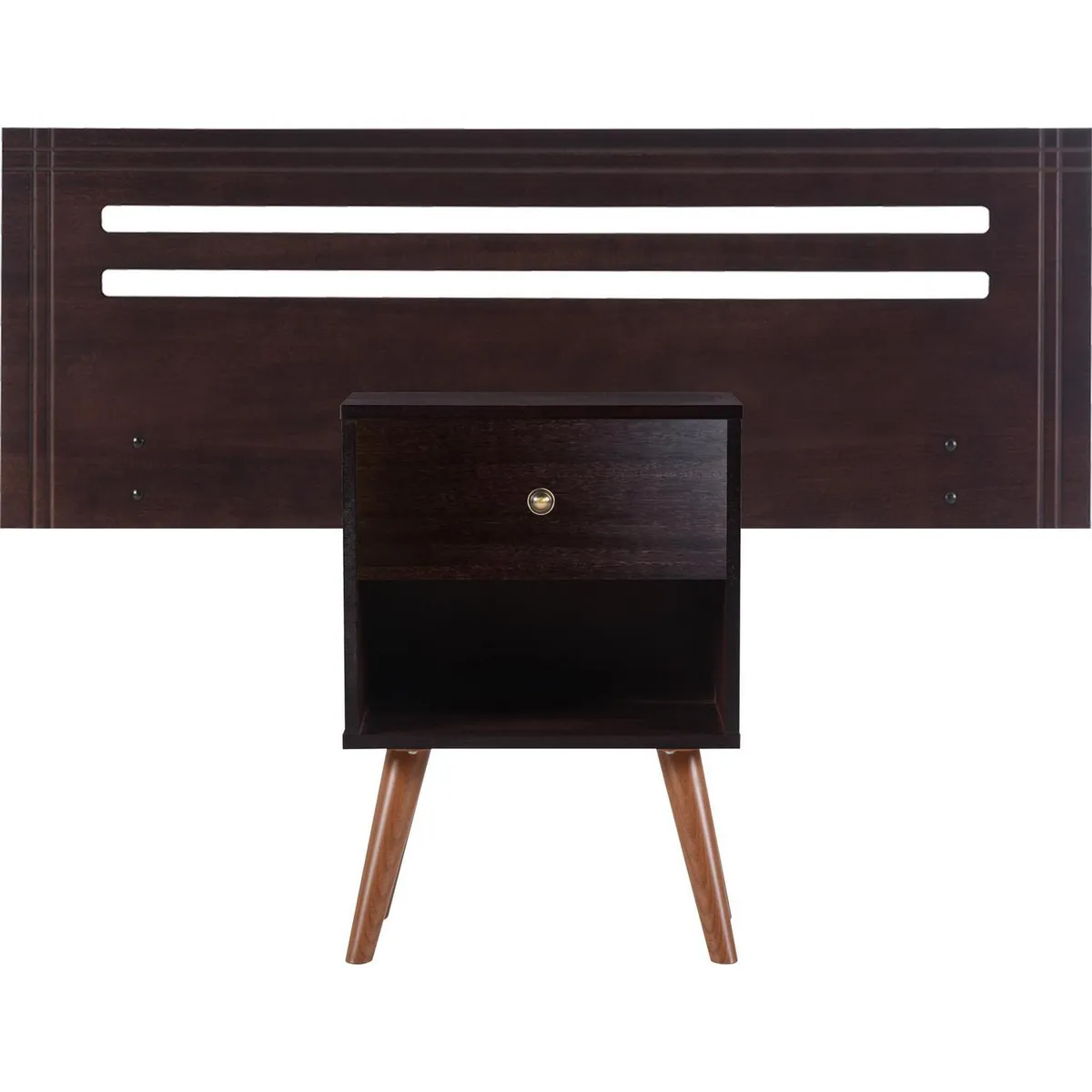 CIC - Respaldo + 1 velador 1.5 plazas