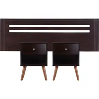 Respaldo + 2 velador 2 plazas