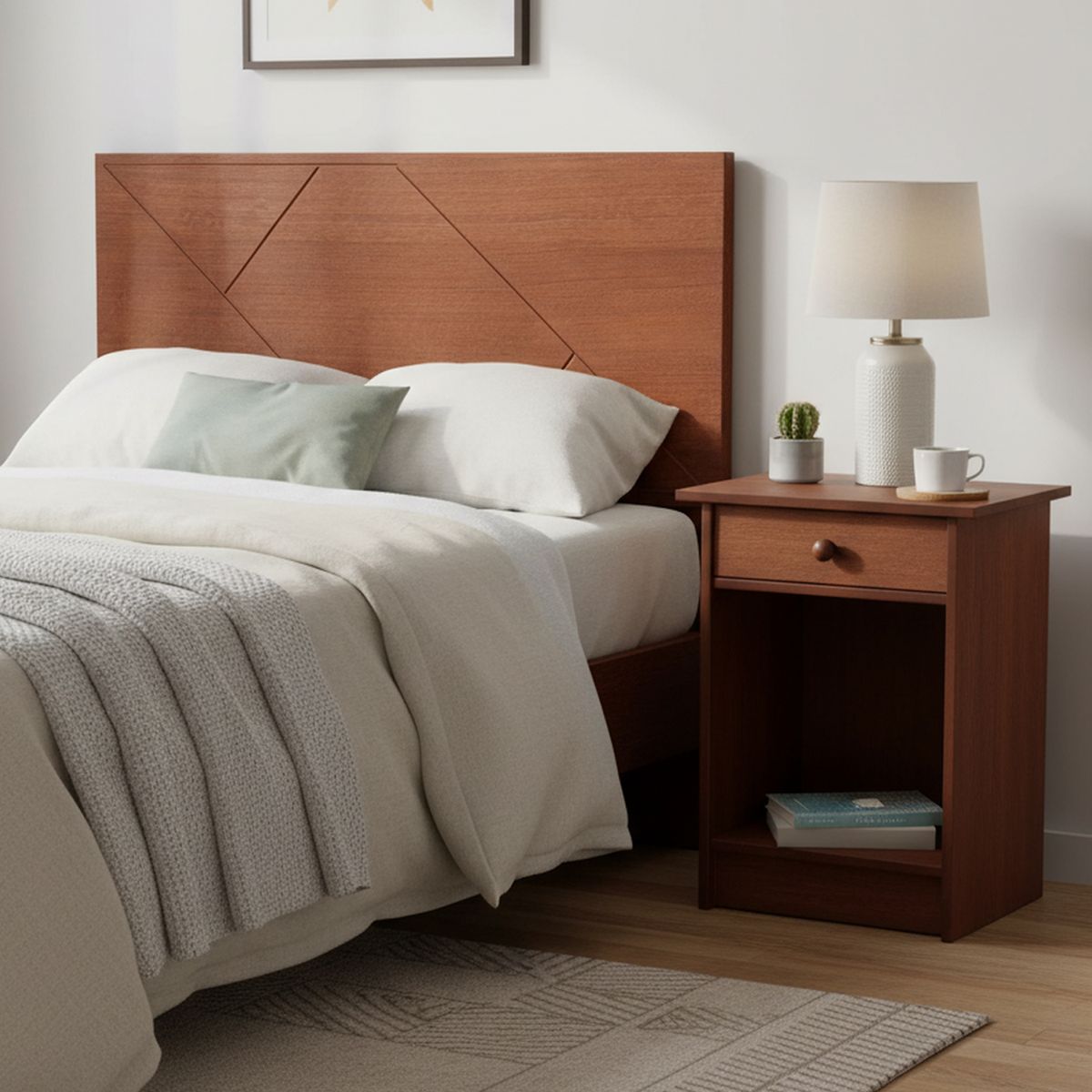 CIC - Respaldo + 1 velador 1.5 plazas