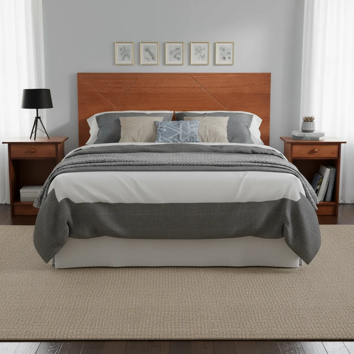 CIC - Respaldo + 2 velador 2 plazas