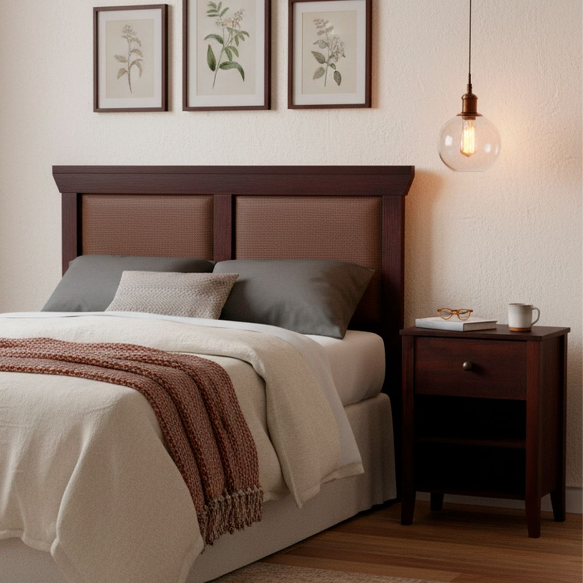 CIC - Respaldo + 1 velador 1.5 plazas