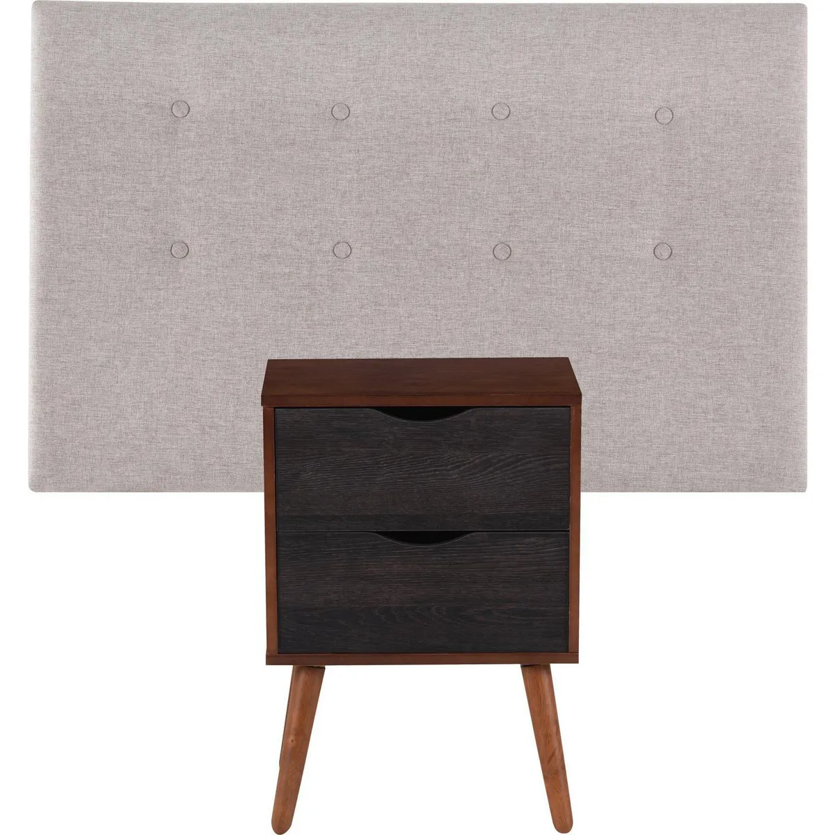 CIC - Respaldo + 1 velador 1.5 plazas