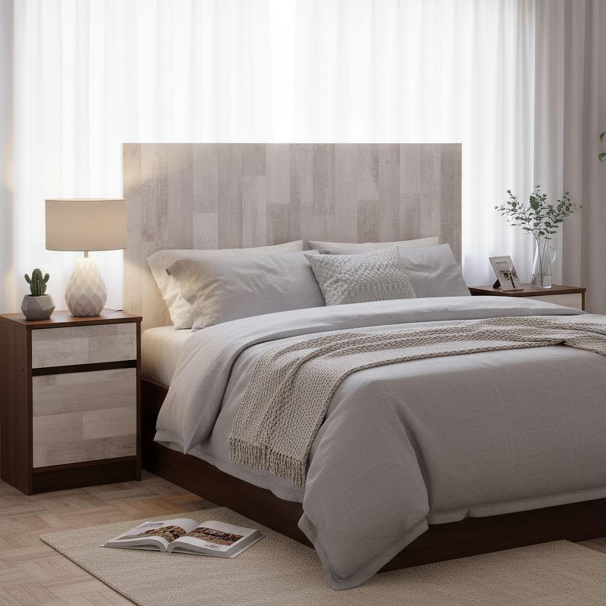 CIC - Respaldo + 2 velador 2 plazas