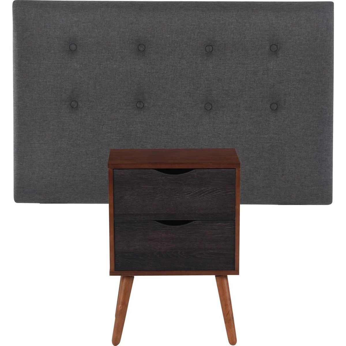 CIC - Respaldo + 1 velador 1.5 plazas