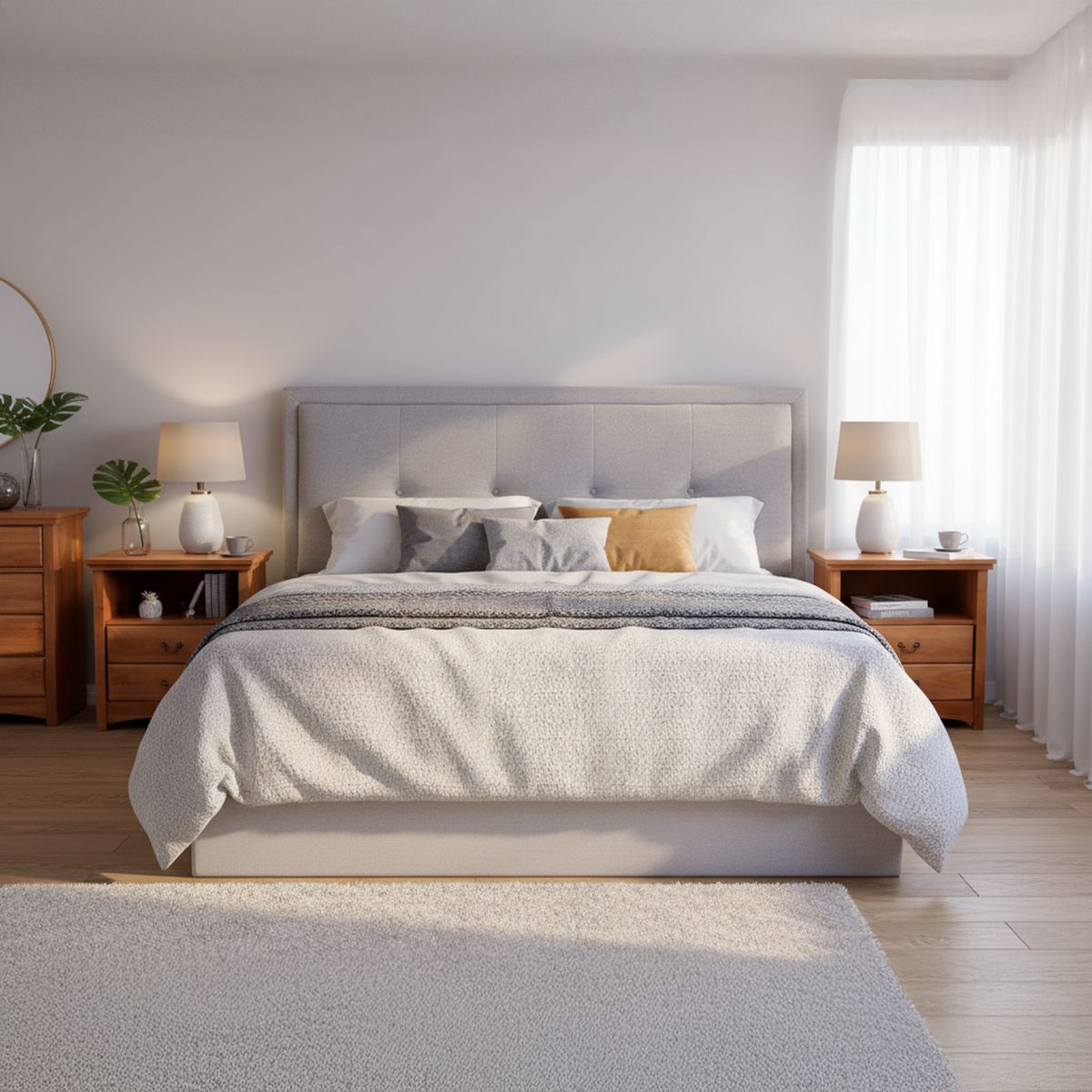 CIC - Respaldo + 2 velador 2 plazas